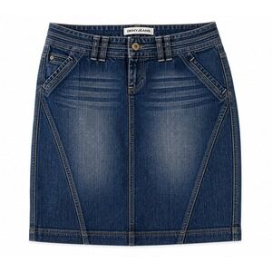 DKNY Jeans Denim Skirt Womens Size‎ 10 Blue Medium Wash Knee Length Pencil